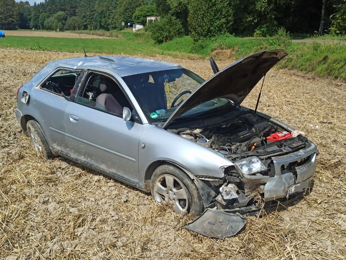 Dachował mając ponad 1,5 promila