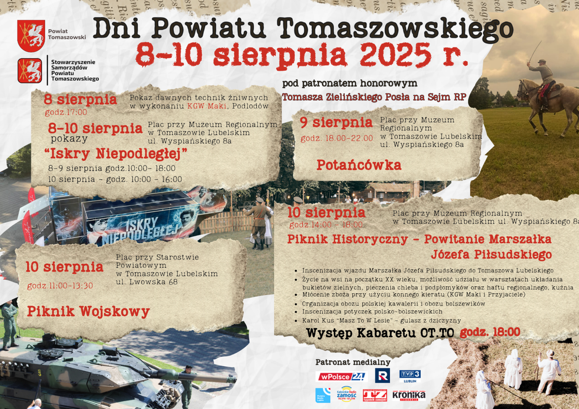 Dni Powiatu Tomaszowskiego 2025 – trzy dni historii, tradycji i dobrej zabawy