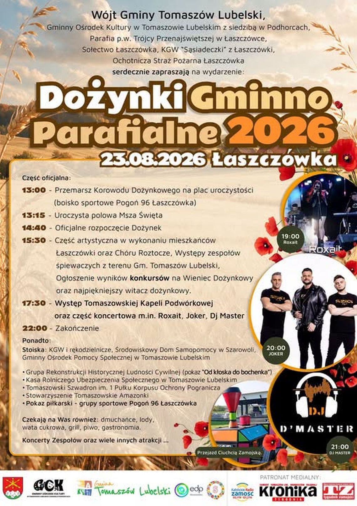 Dożynki Gminno-Parafialne w Łaszczówce Dożynki Gminno-Parafialne w Łaszczówce
