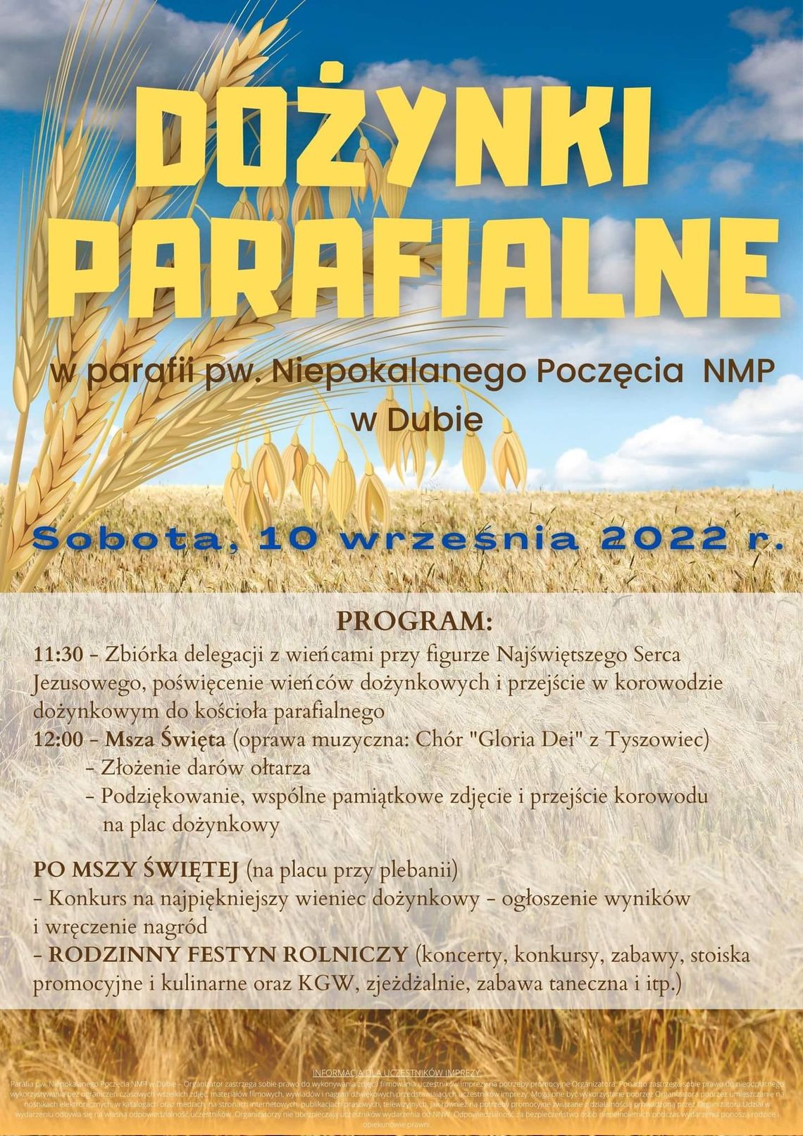 Dub. Dożynki parafialne