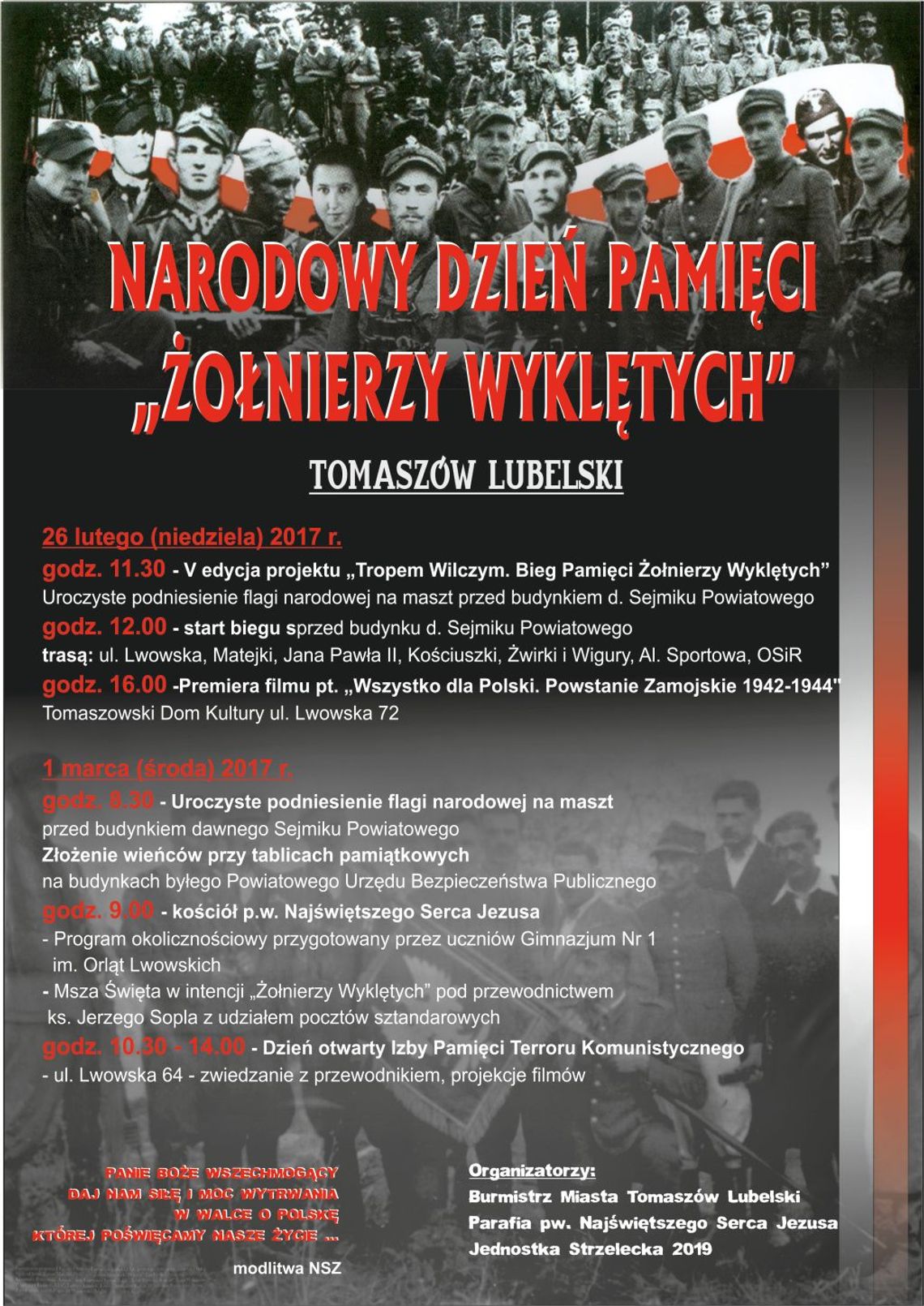 Dzień Pamięci Żołnierzy Wyklętych w Tomaszowie Lubelskim