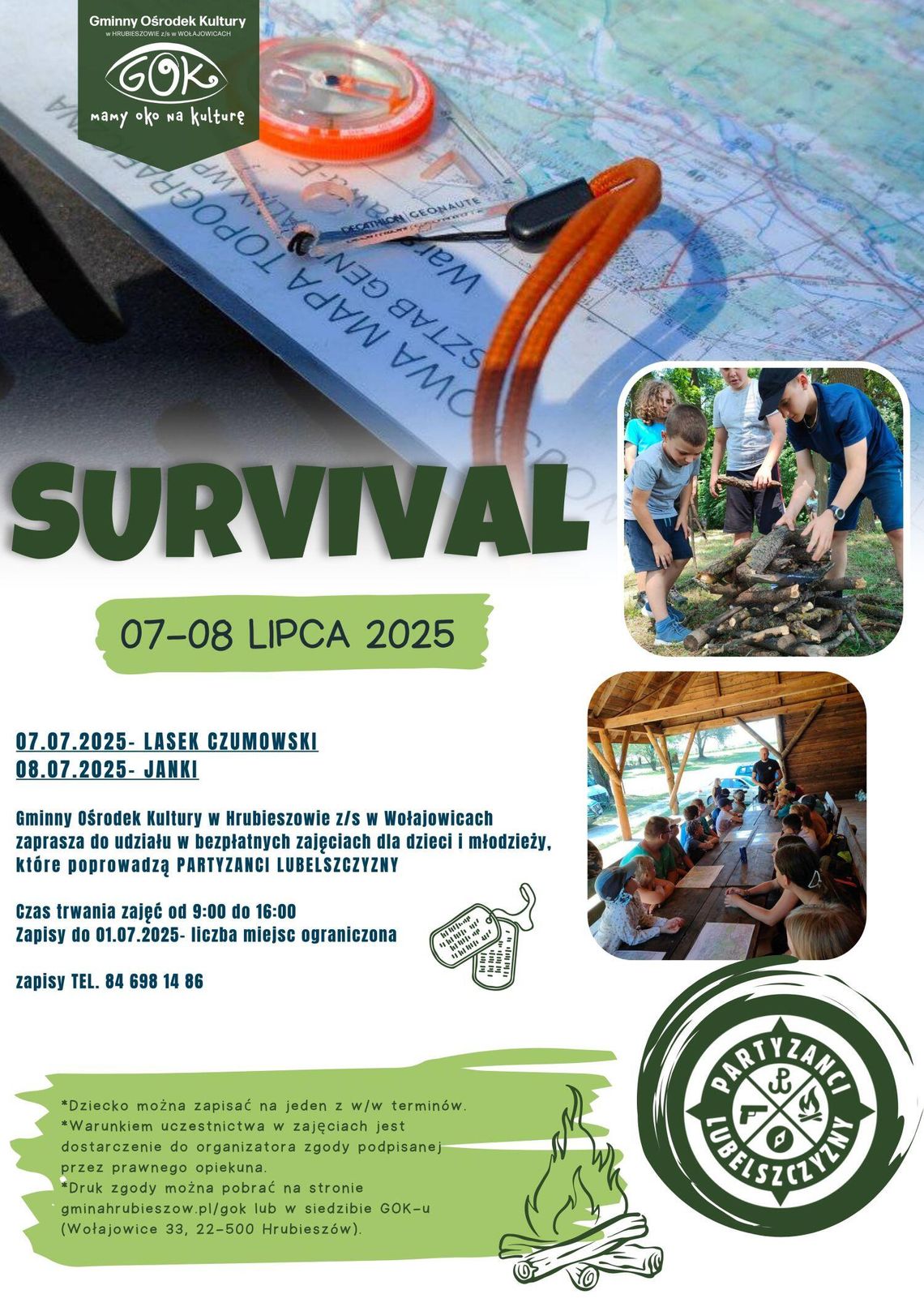 Gmina Hrubieszów zaprasza na wakacyjne zajęcia survivalowe
