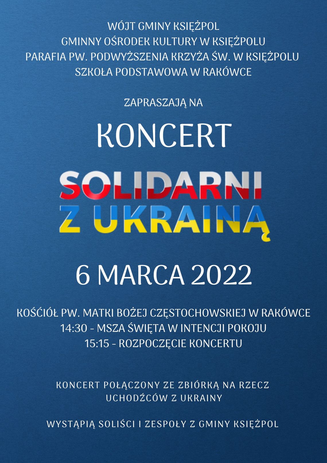 Gmina Księżpol. Koncert „Solidarni z Ukrainą”