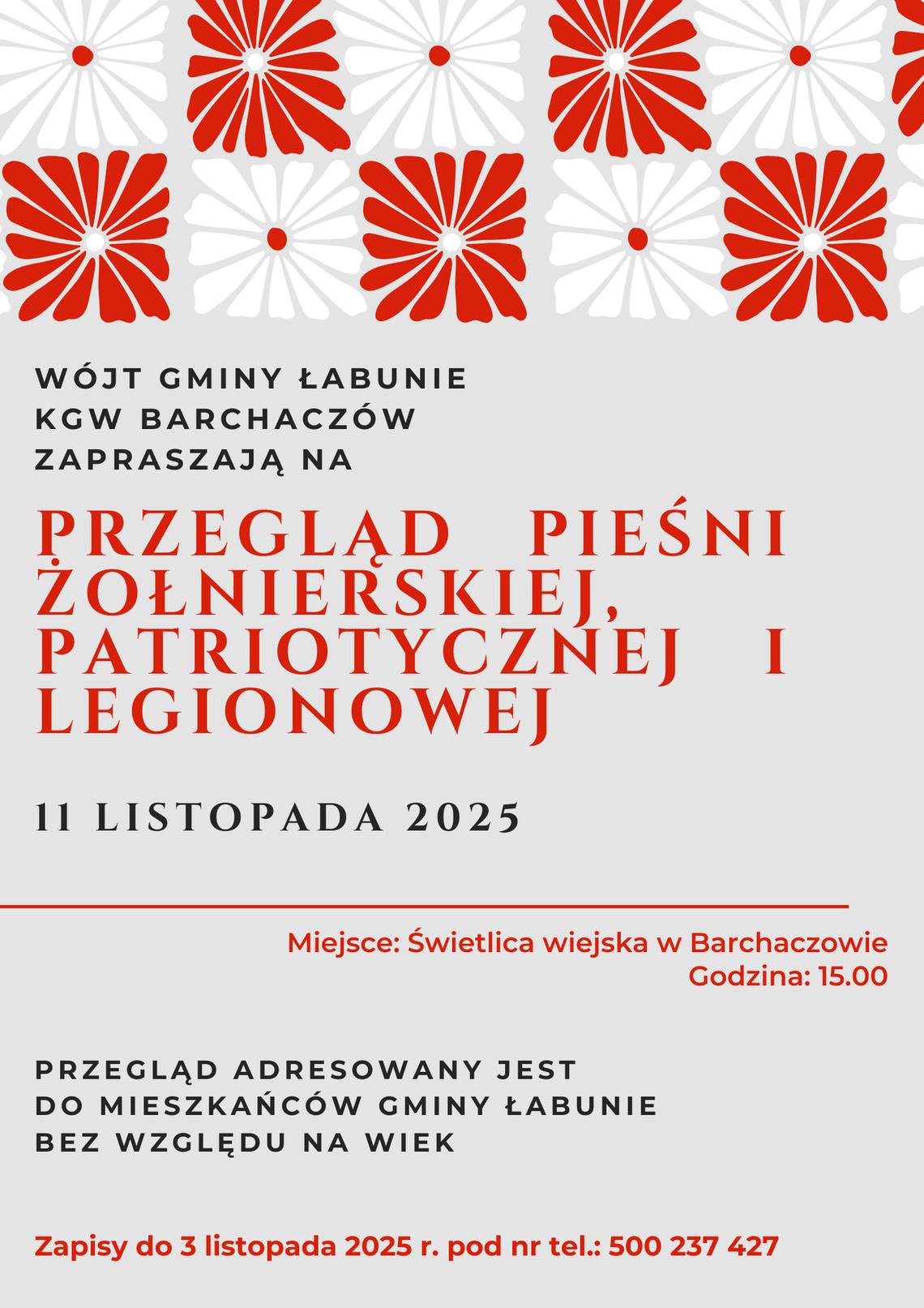 Gmina Łabunie zaśpiewa dla Niepodległej Gmina Łabunie zaśpiewa dla Niepodległej