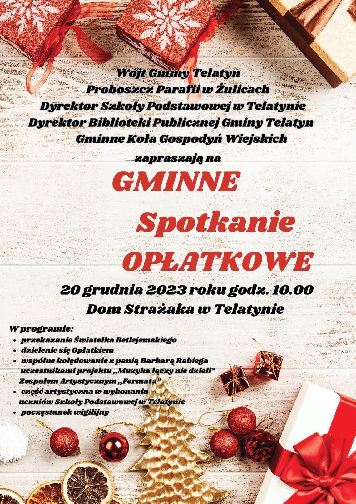 Gminne spotkanie opłatkowe w Telatynie