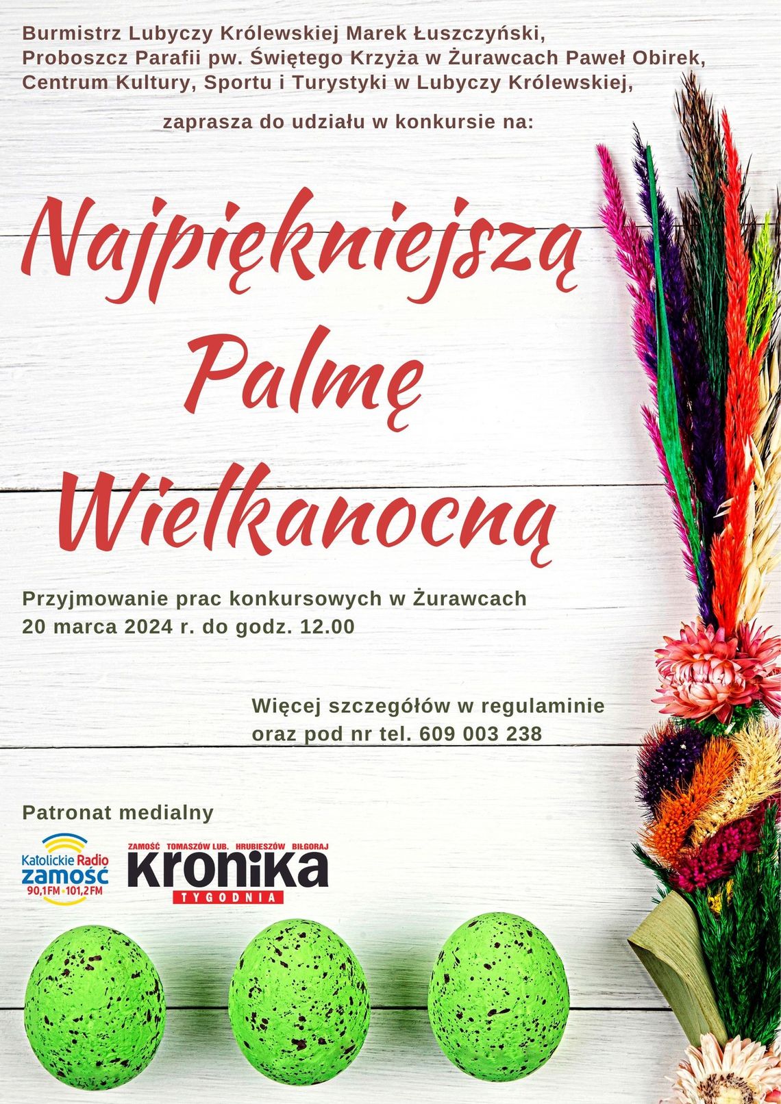 Gminny konkurs palm wielkanocnych w gminie Lubycza Królewska
