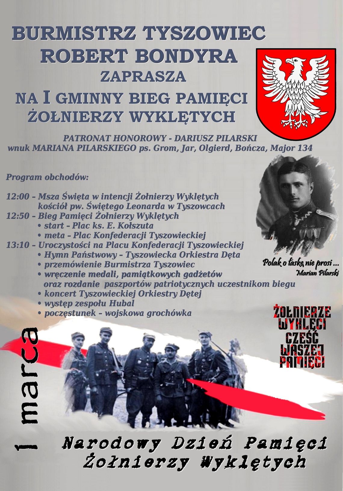 I Gminny Bieg Pamięci Żołnierzy Wyklętych w Tyszowcach