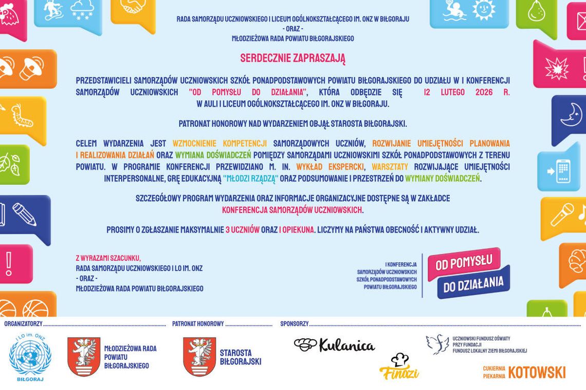 I Konferencja Samorządów Uczniowskich Powiatu Biłgorajskiego