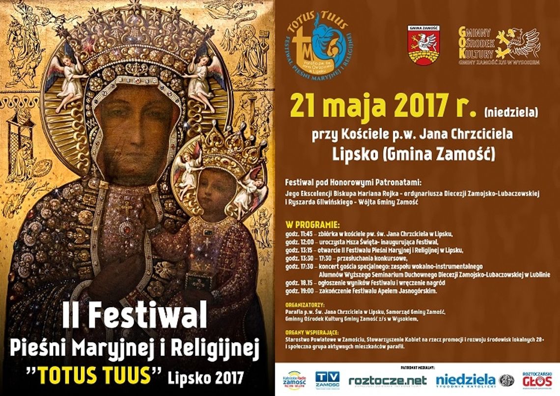 II Festiwal Pieśni Maryjnej i Religijnej ”TOTUS TUUS” Lipsko 2017