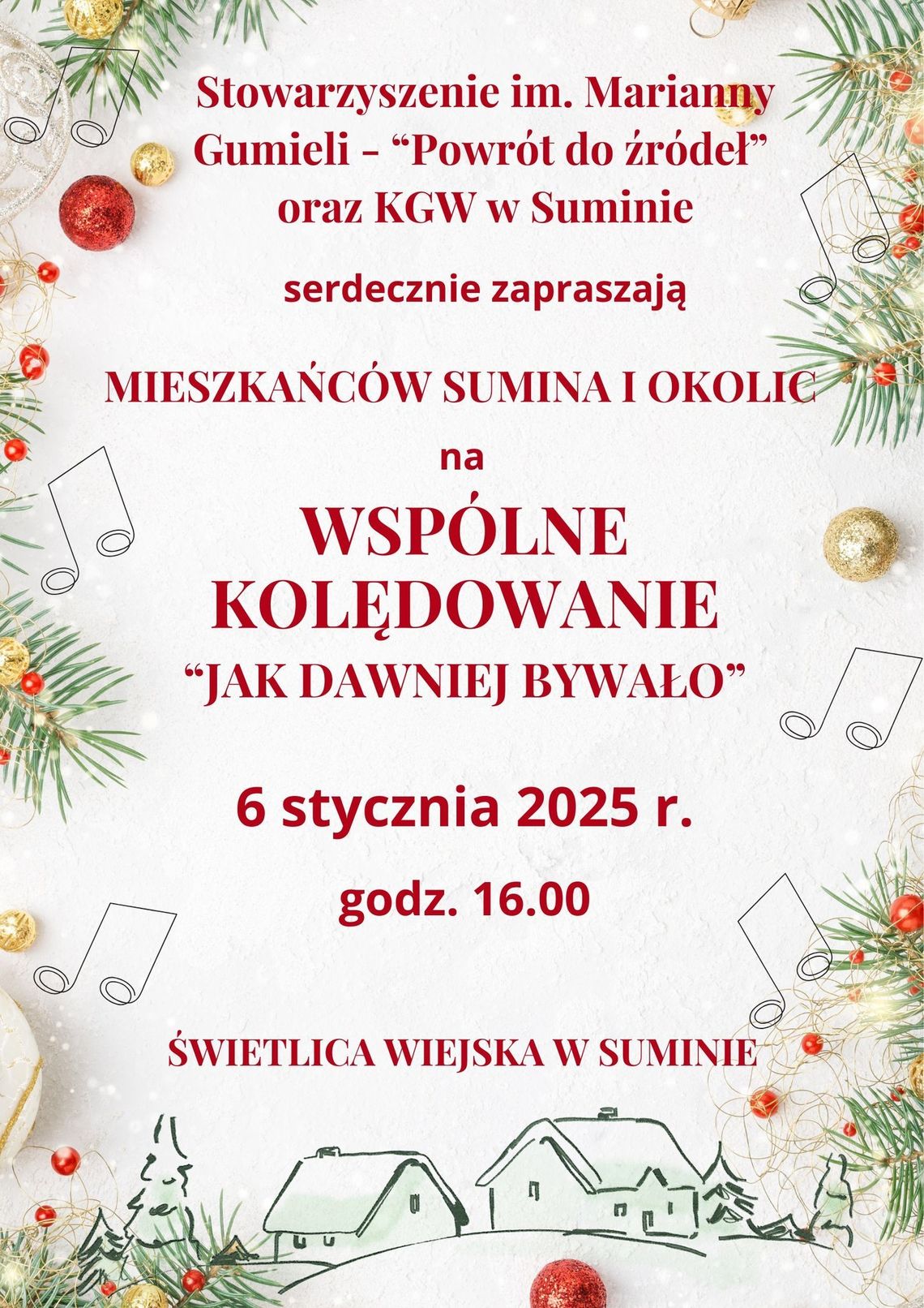 "Jak dawniej bywało" wspólne kolędowanie w Suminie