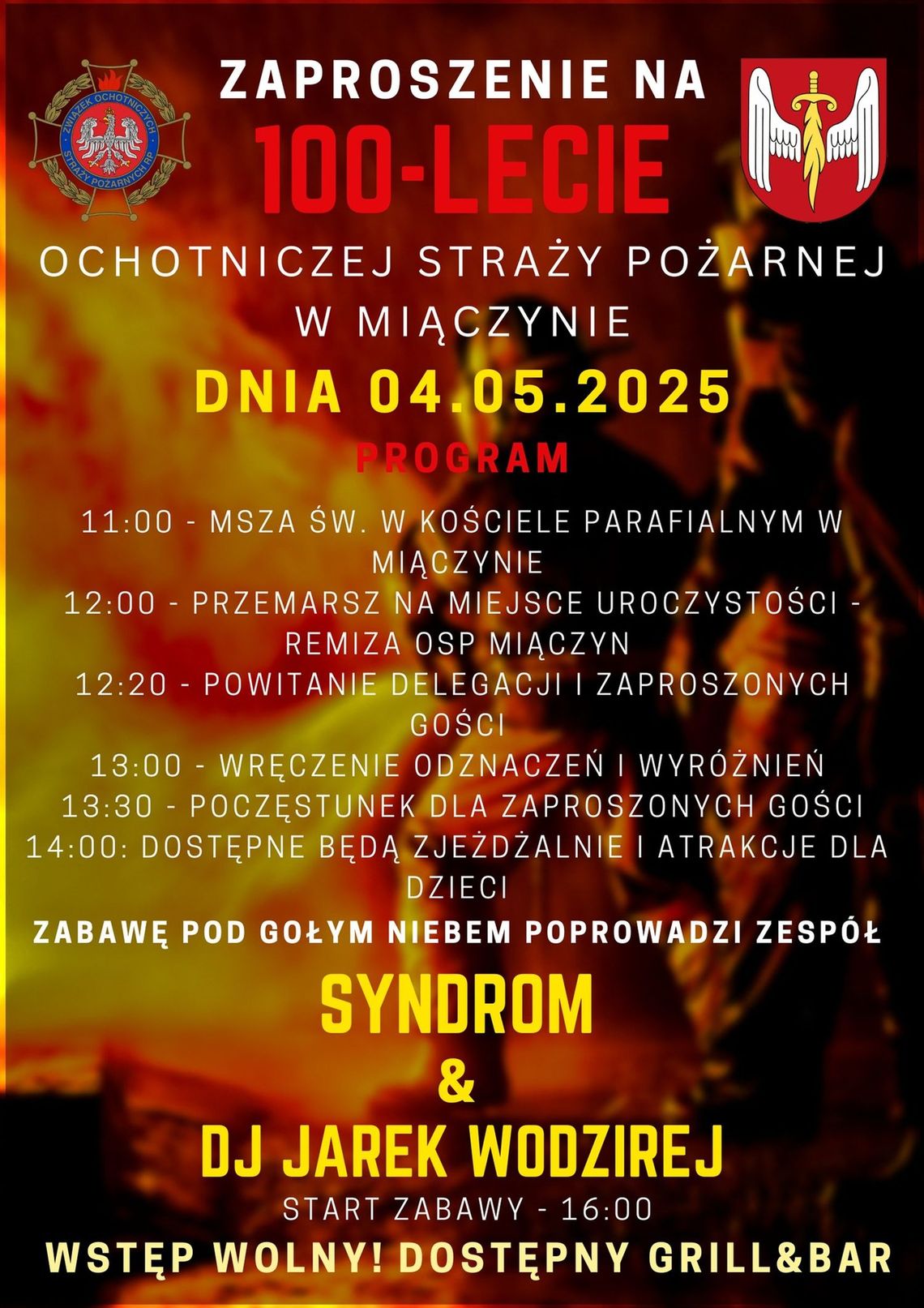 Jubileusz 100-lecia Ochotniczej Straży Pożarnej w Miączynie