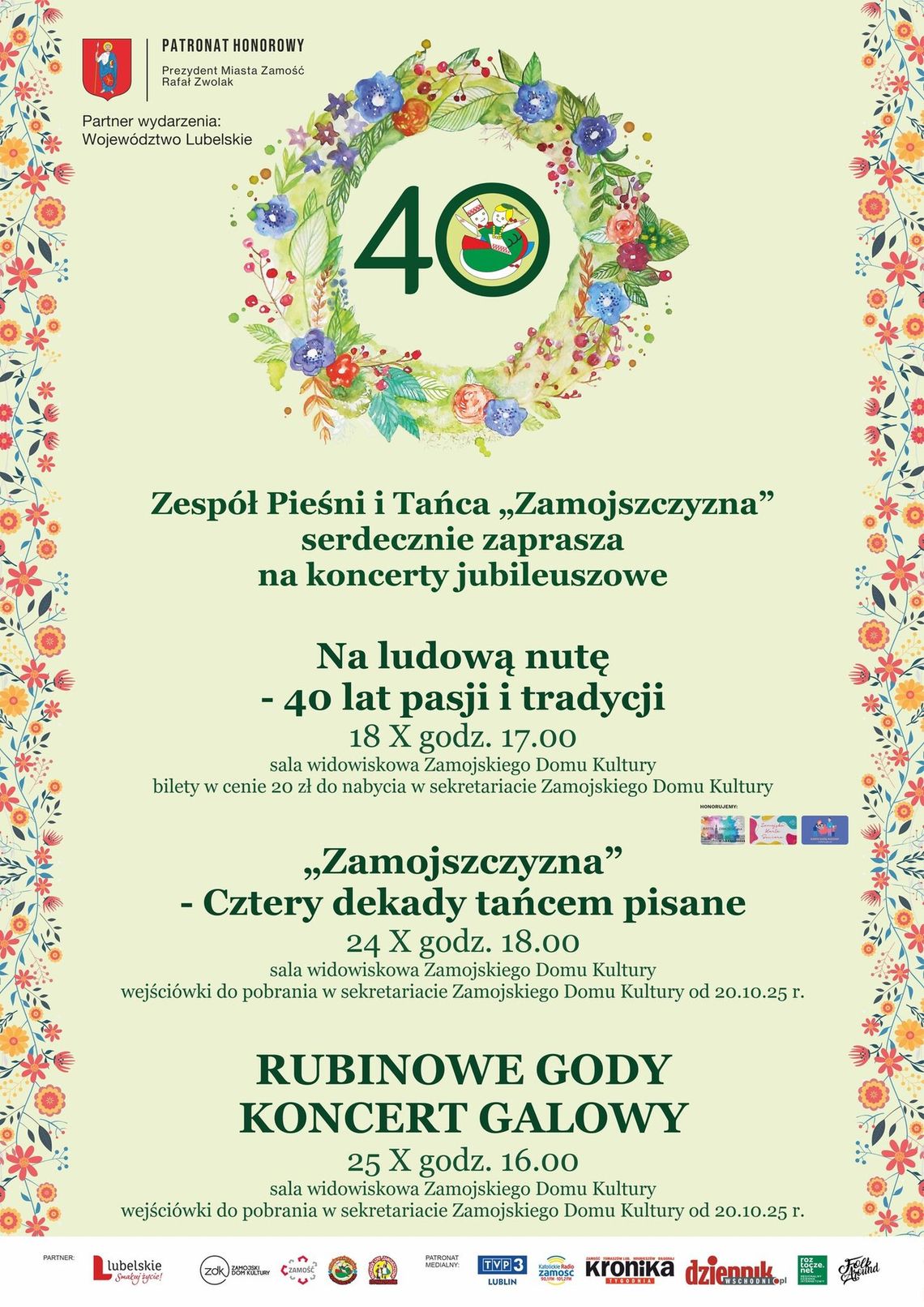 Jubileusz 40-lecia Zespołu Pieśni i Tańca “Zamojszczyzna”