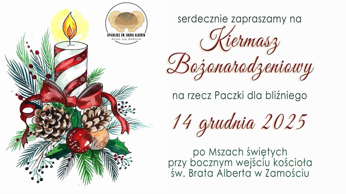 Kiermasz ozdób świątecznych na rzecz "Paczki dla bliźniego" Kiermasz ozdób świątecznych na rzecz "Paczki dla bliźniego"