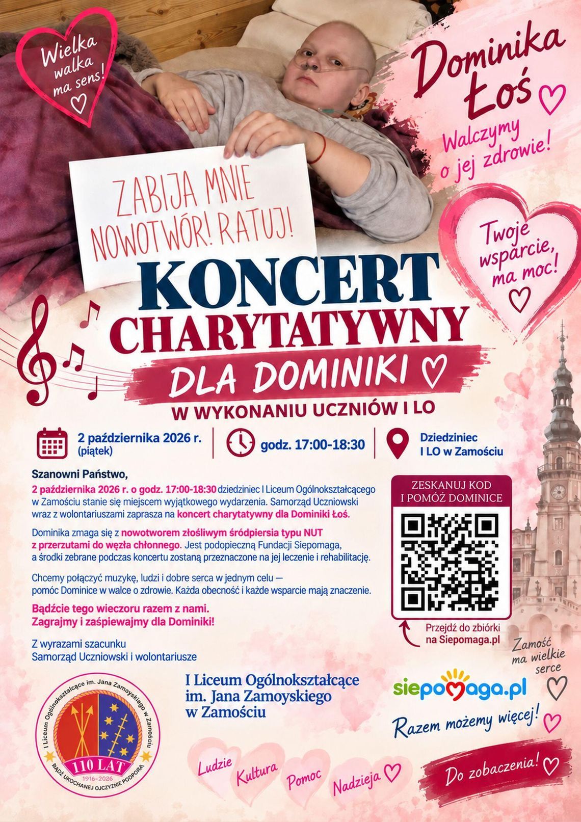 Koncert charytatywny dla Dominiki Łoś