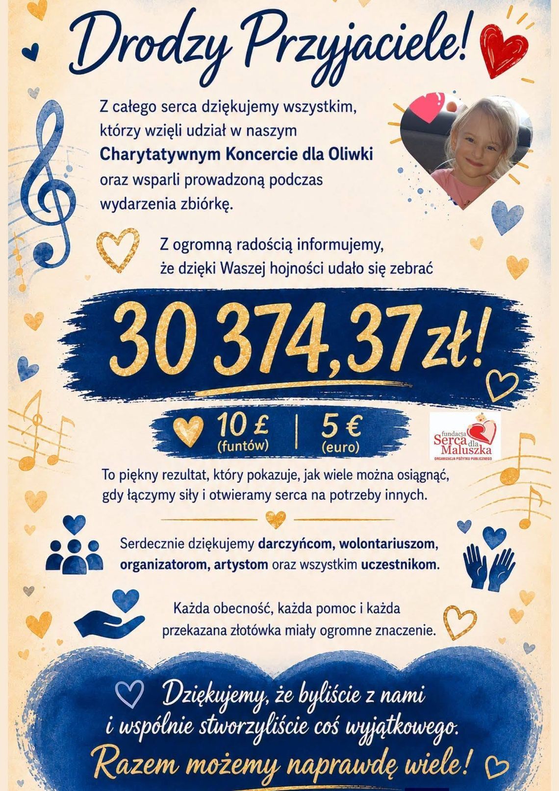 Koncert charytatywny dla Oliwki Koncert charytatywny dla Oliwki