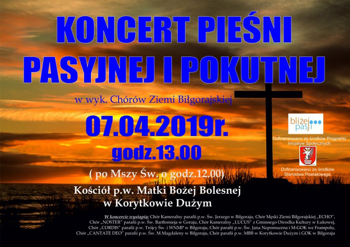 Koncert Pieśni Pasyjnej i Pokutnej w Korytkowie Dużym