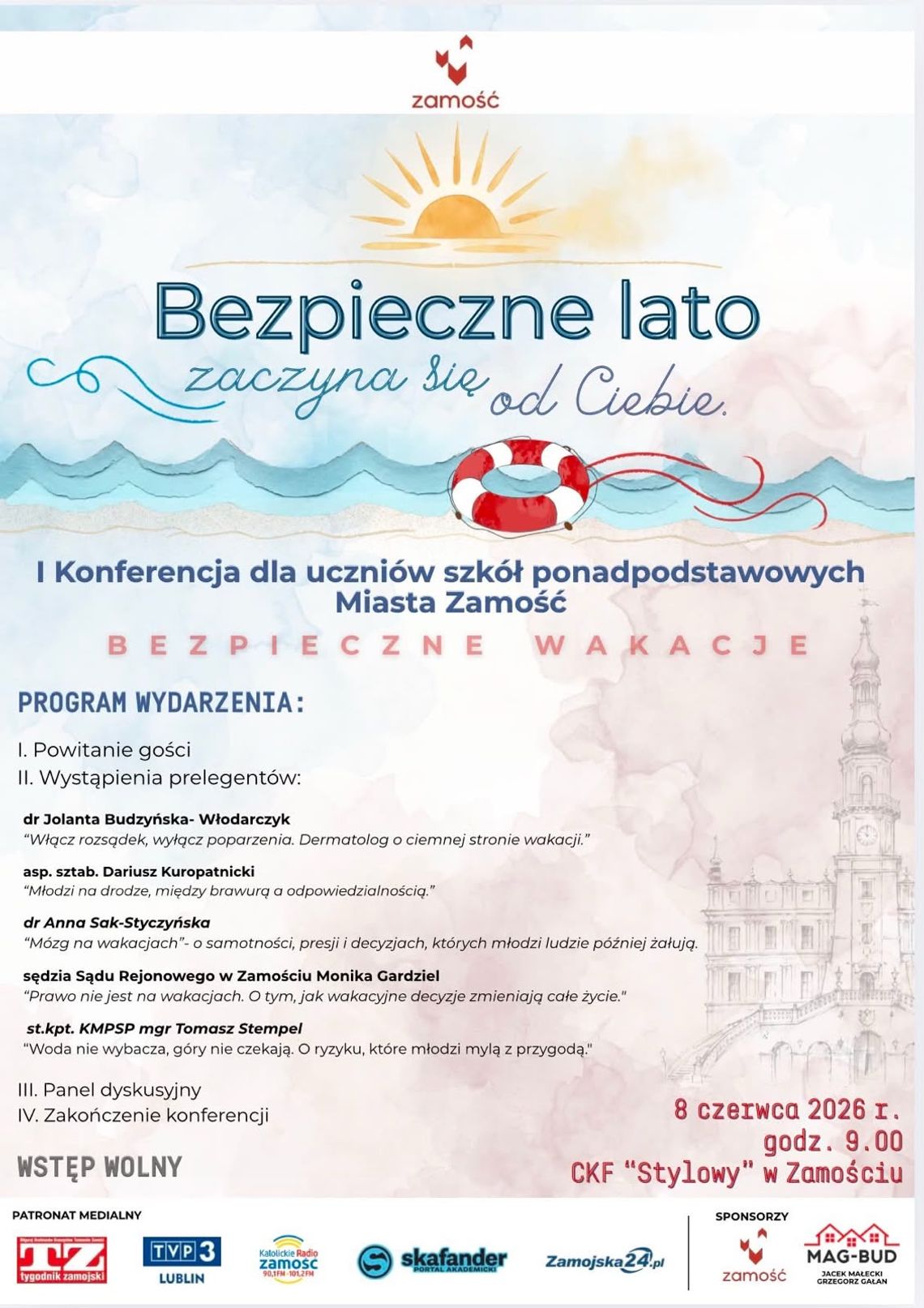 Konferencja "Bezpieczne lato zaczyna się od Ciebie"