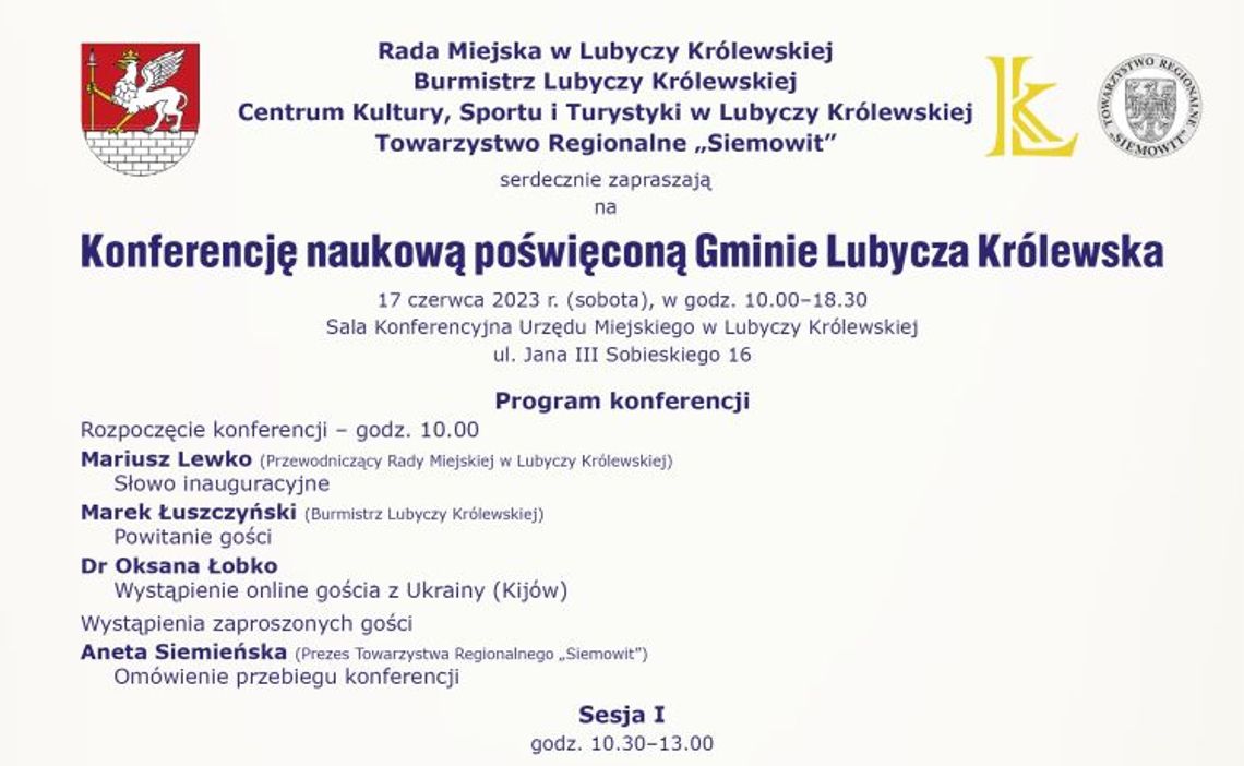 Konferencja naukowa poświęcona Gminie Lubycza Królewska