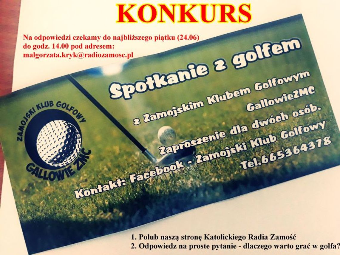  Konkurs! Dwa podówjne zaproszenia na wspólne treningi golfowe