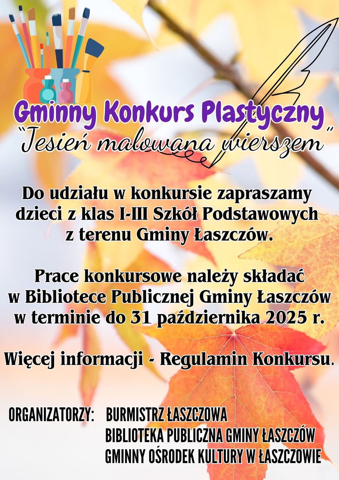 Łaszczów: Jesienny konkurs w Bibliotece