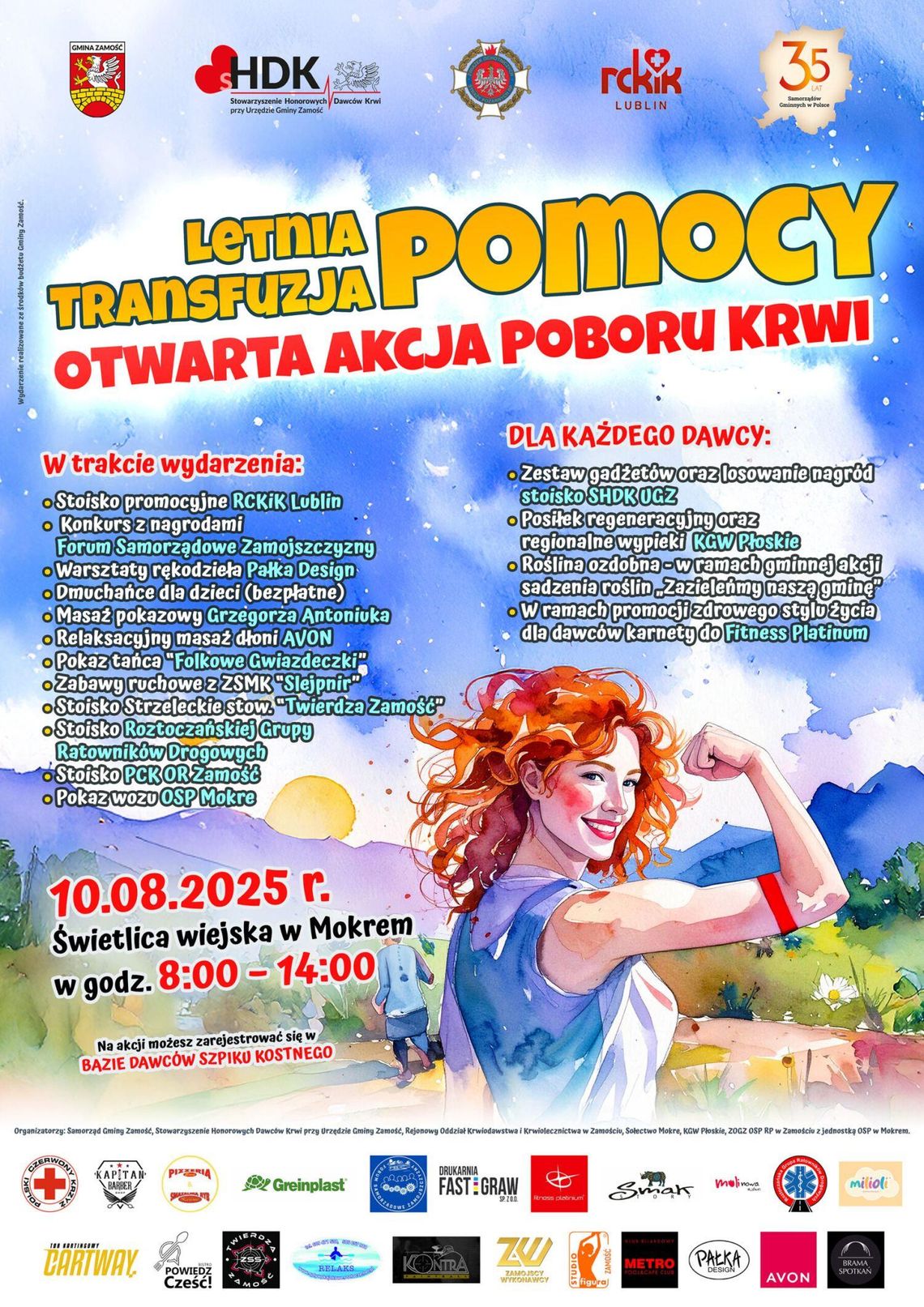 Letnia transfuzja pomocy -  kolejna akcja poboru krwi w Gminie Zamość
