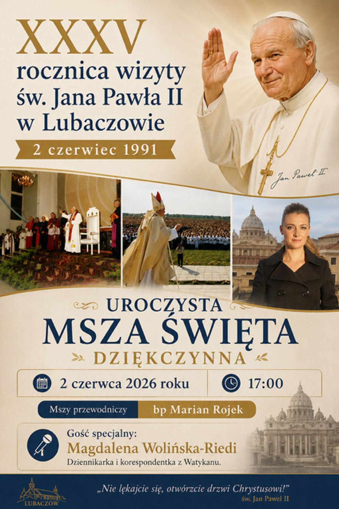 Lubaczów przygotowuje się do obchodów 35. rocznicy wizyty św. Jana Pawła II Lubaczów przygotowuje się do obchodów 35. rocznicy wizyty św. Jana Pawła II