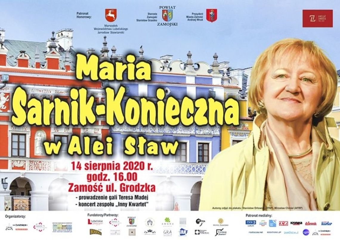 Maria Sarnik-Konieczna będzie odznaczona w "Alei Sław"