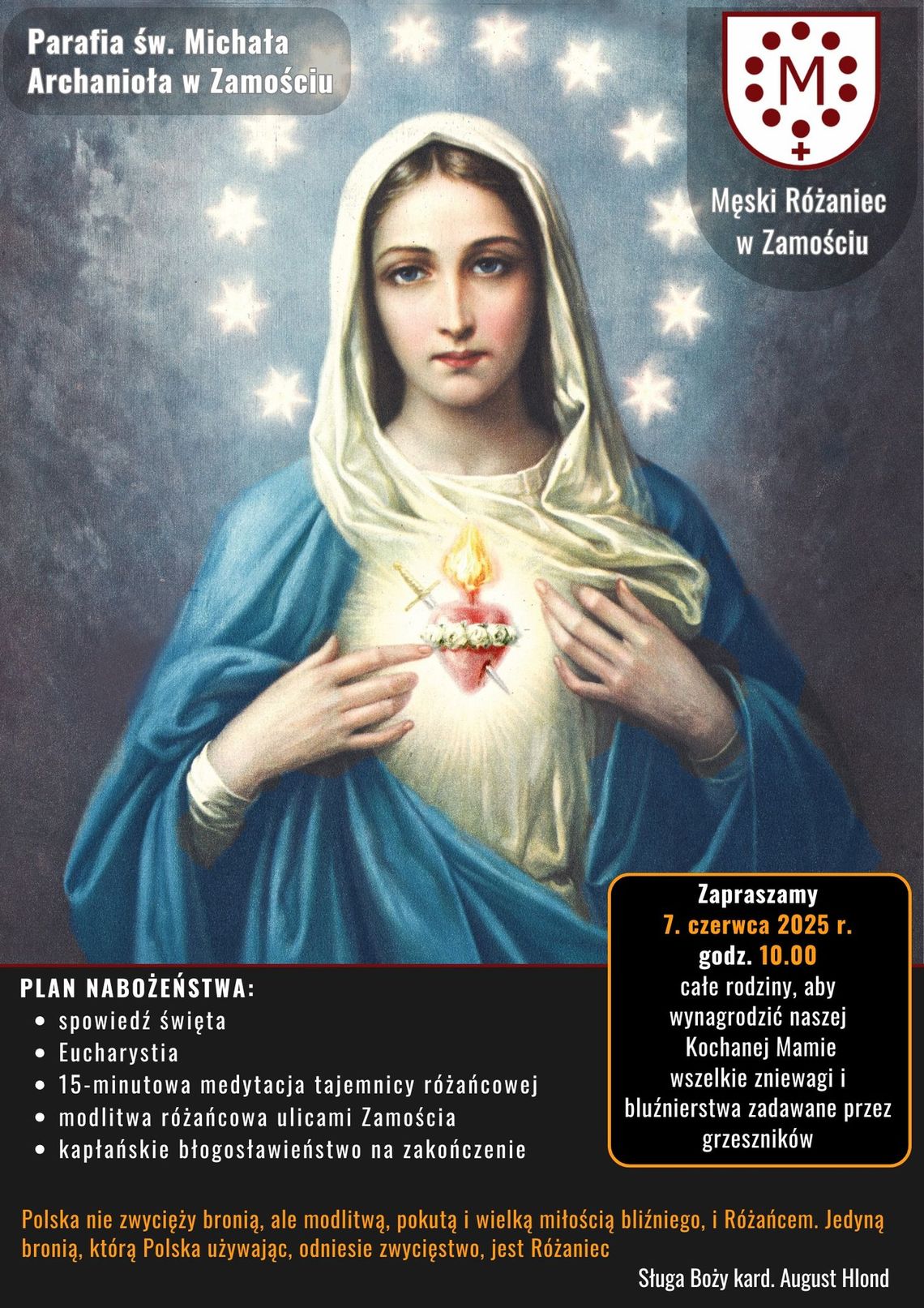Nabożeństwo pierwszych sobót miesiąca połączone z procesją różańcową ulicami Zamościa
