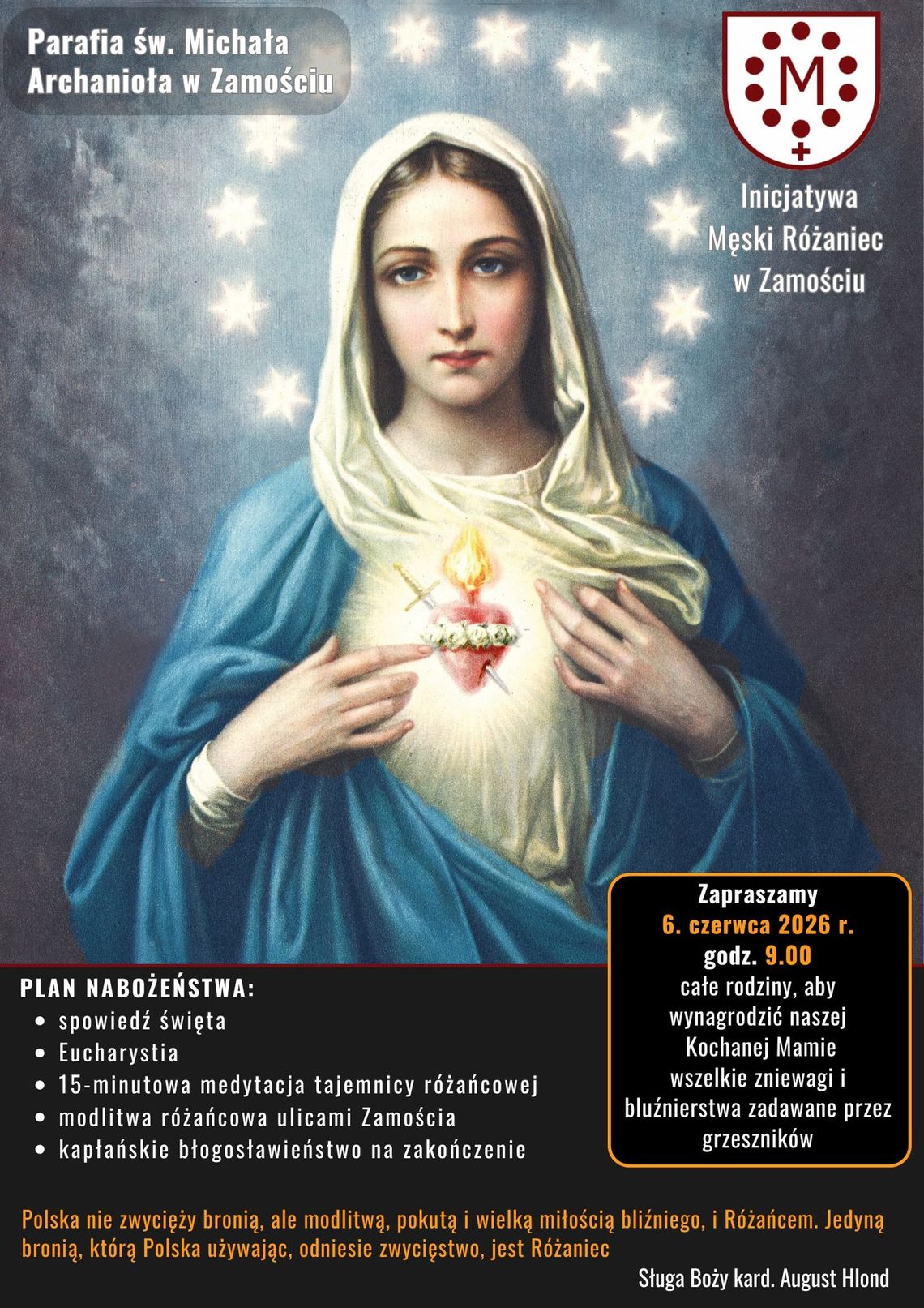 Nabożeństwo pierwszych sobót miesiąca połączone z procesją różańcową ulicami Zamościa