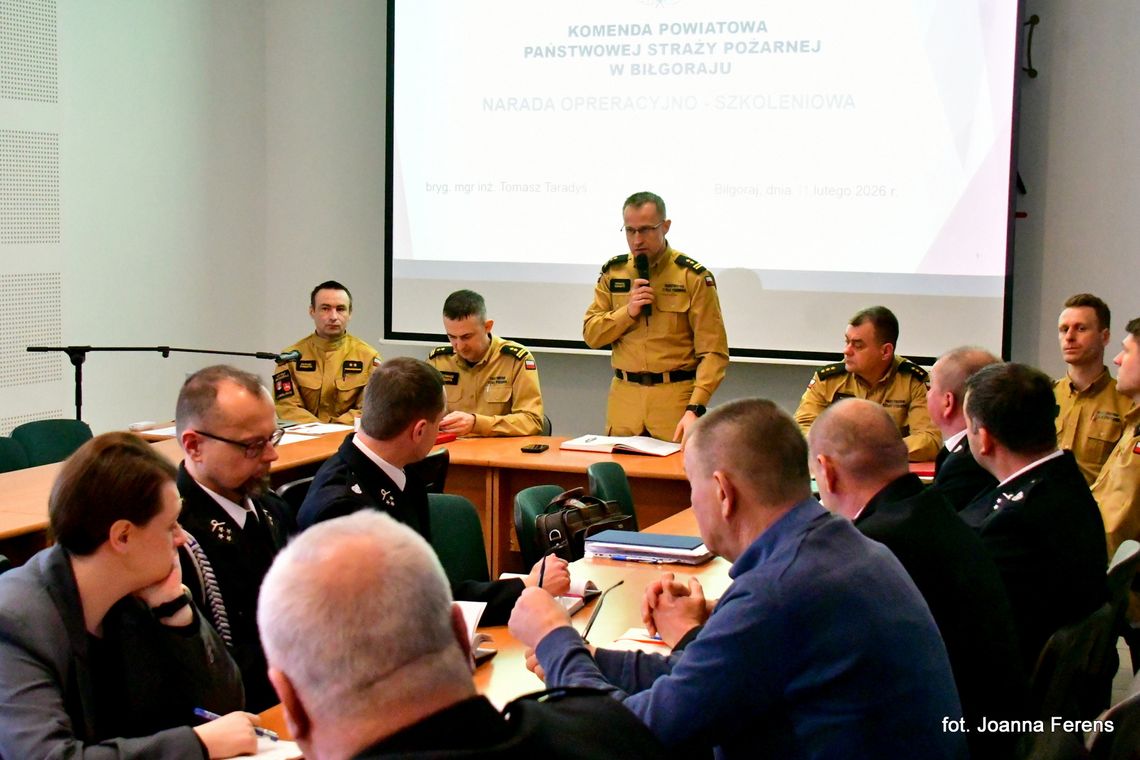 Narada operacyjno szkoleniowa u biłgorajskich strażaków Narada operacyjno szkoleniowa u biłgorajskich strażaków