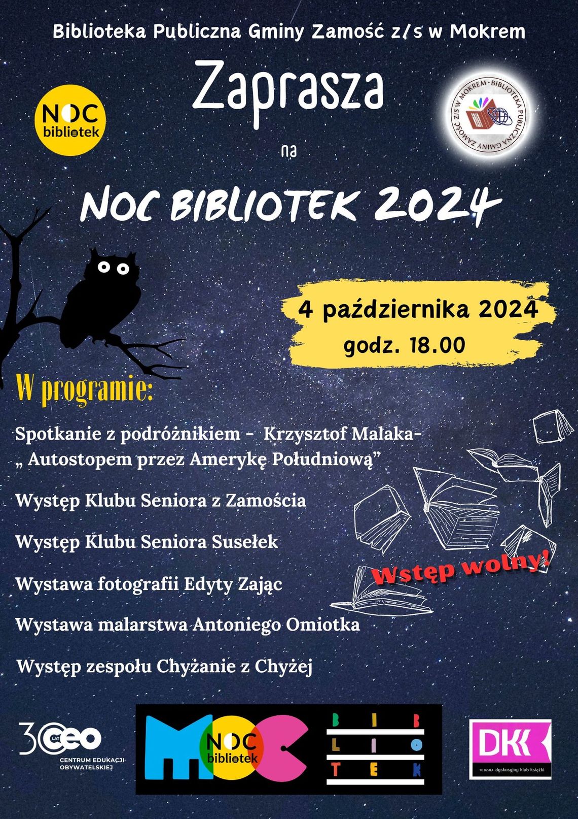 Noc Bibliotek w Mokrem