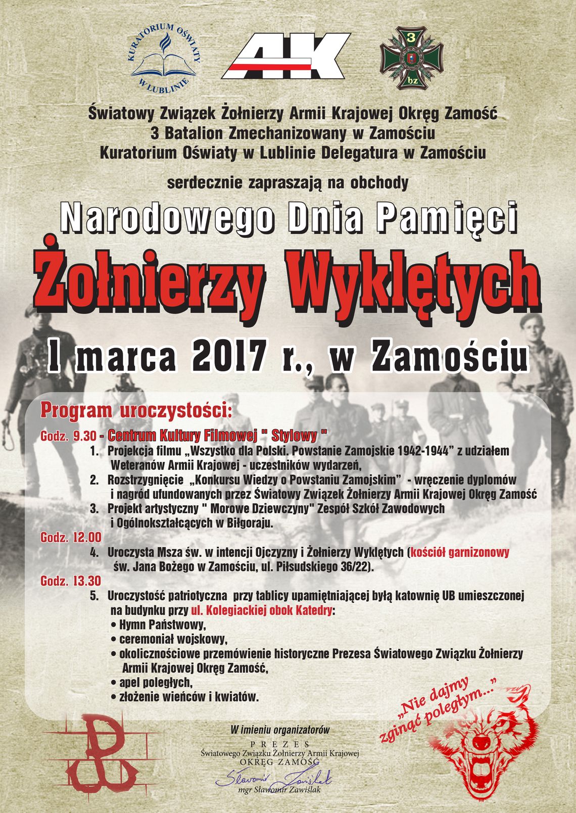 Obchody Dnia Pamięci Żołnierzy Wyklętych w Zamościu