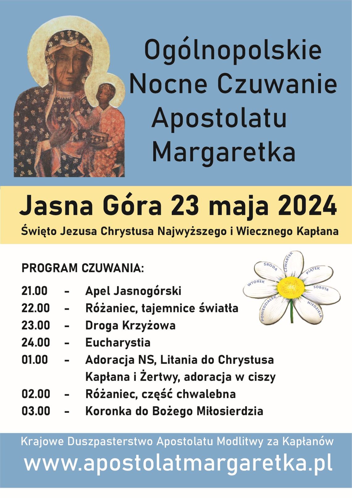 Ogólnopolskie Nocne Czuwanie Apostolatu Margaretka