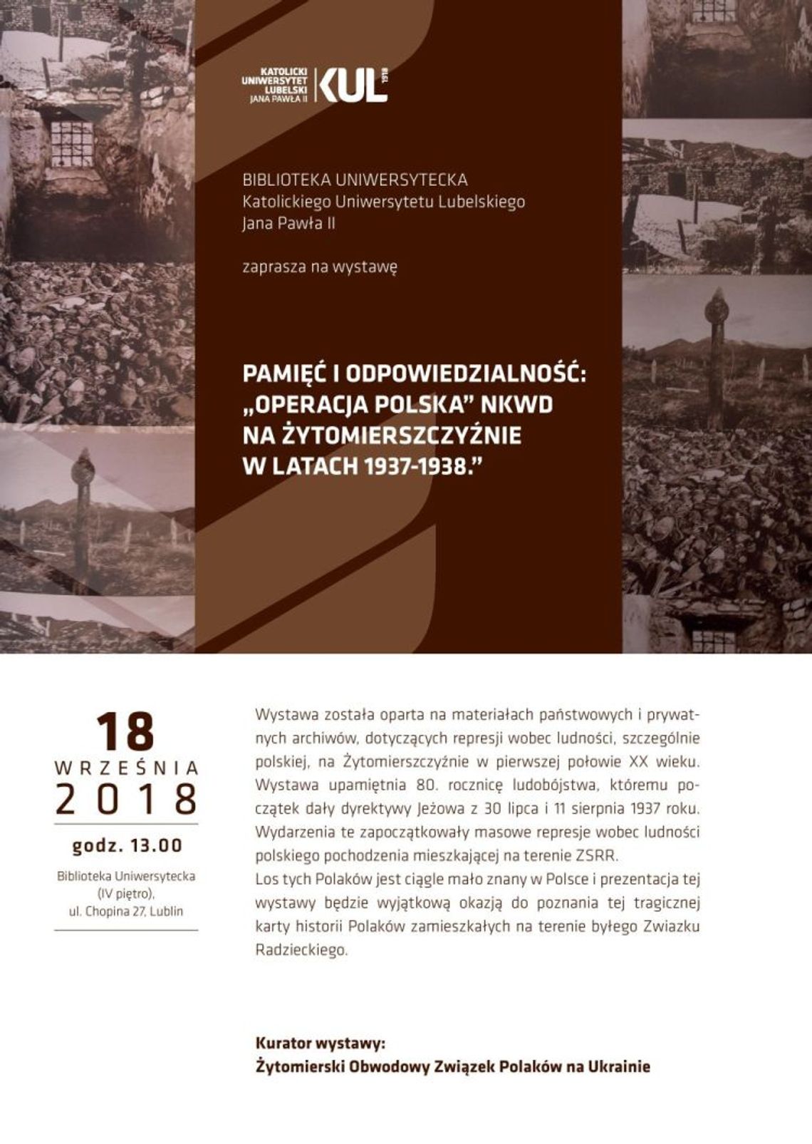 "Operacja polska" NKWD na Żytomierszczyźnie" - wystawa 