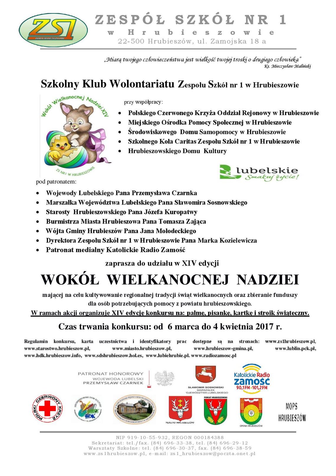 Ostatnie dni zgłoszeń do konkursu "Wokół Wielkanocnej Nadziei"