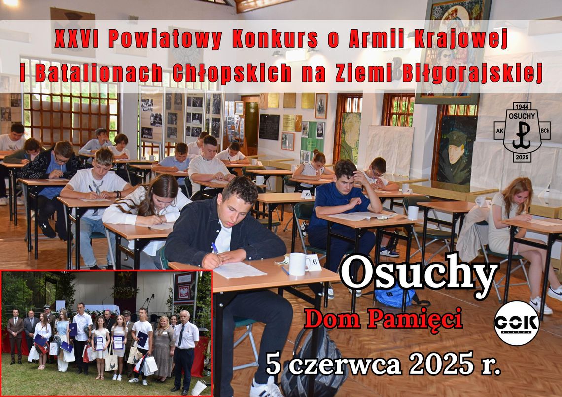 Osuchy: XXIII Powiatowy Konkurs o AK i BCh na Ziemi Biłgorajskiej