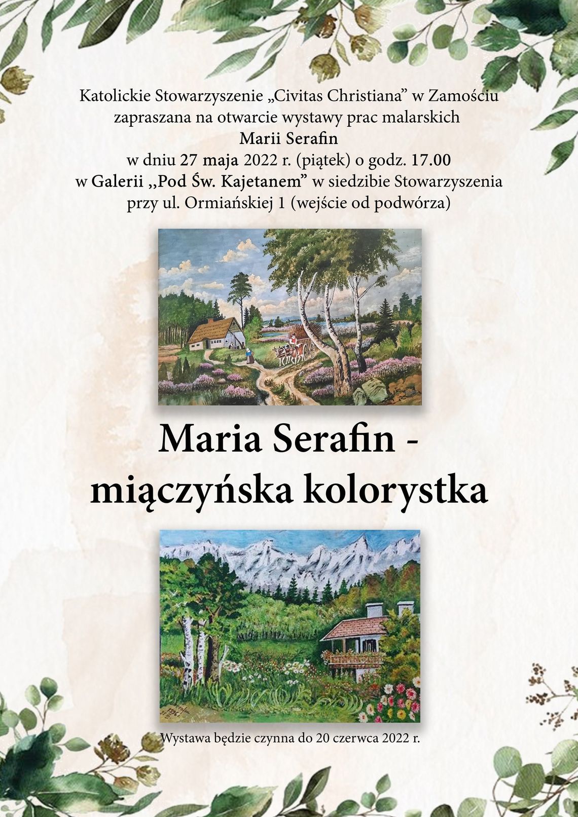 Otwarcie wystawy prac malarskich Marii Serafin 
