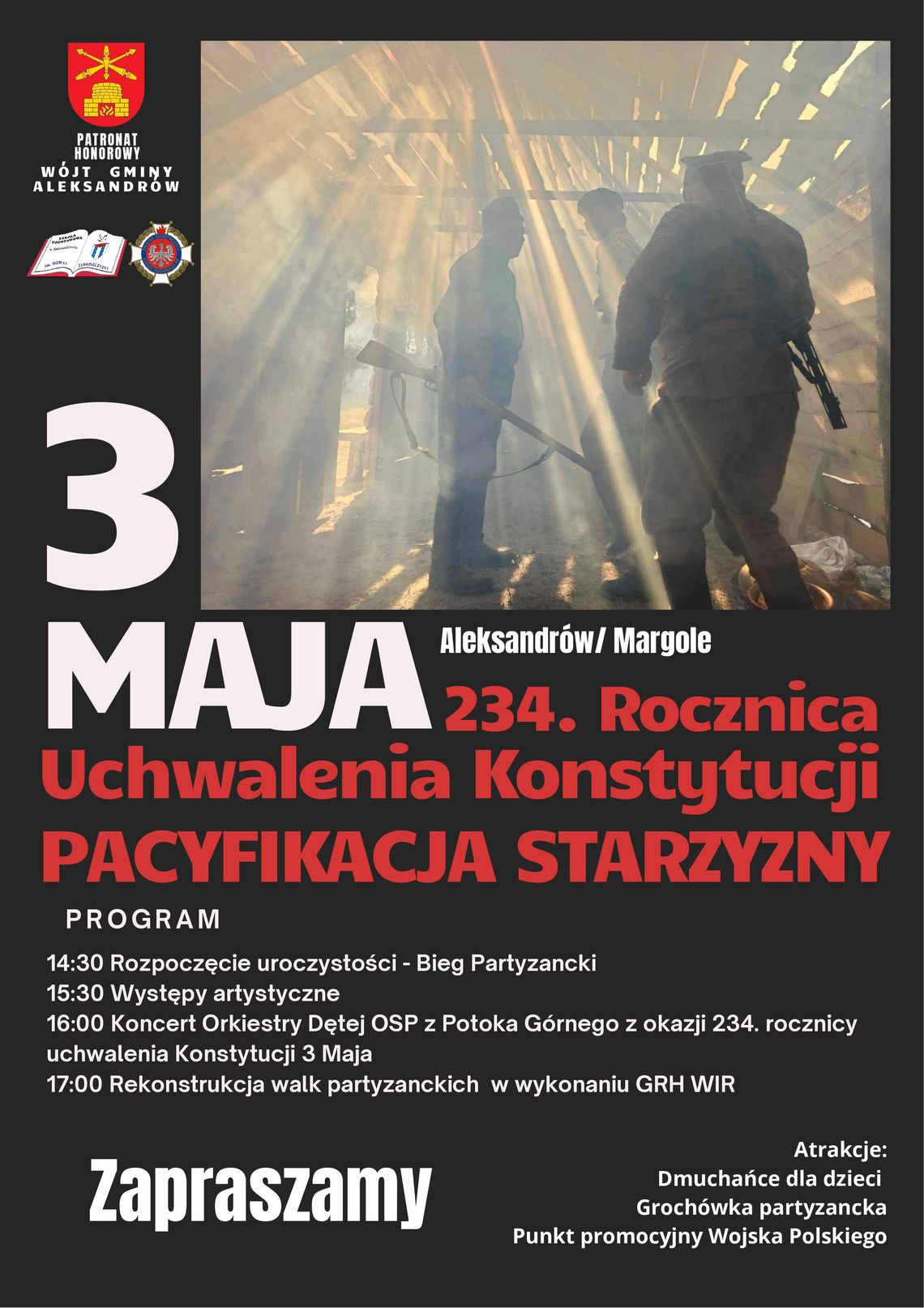 Pacyfikacja Starzyzny oraz obchody uchwalenia Konstytucji 3 Maja w Gminie Aleksandrów