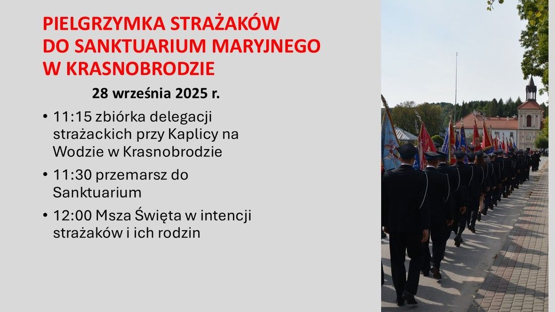 Pielgrzymka strażaków powiatu zamojskiego
