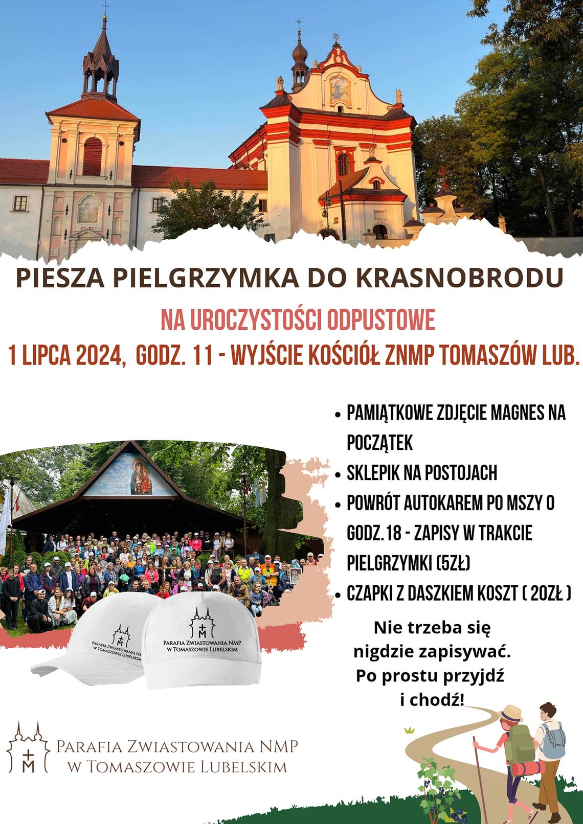 Piesza Pielgrzymka z Tomaszowa Lubelskiego do Krasnobrodu (01.07)