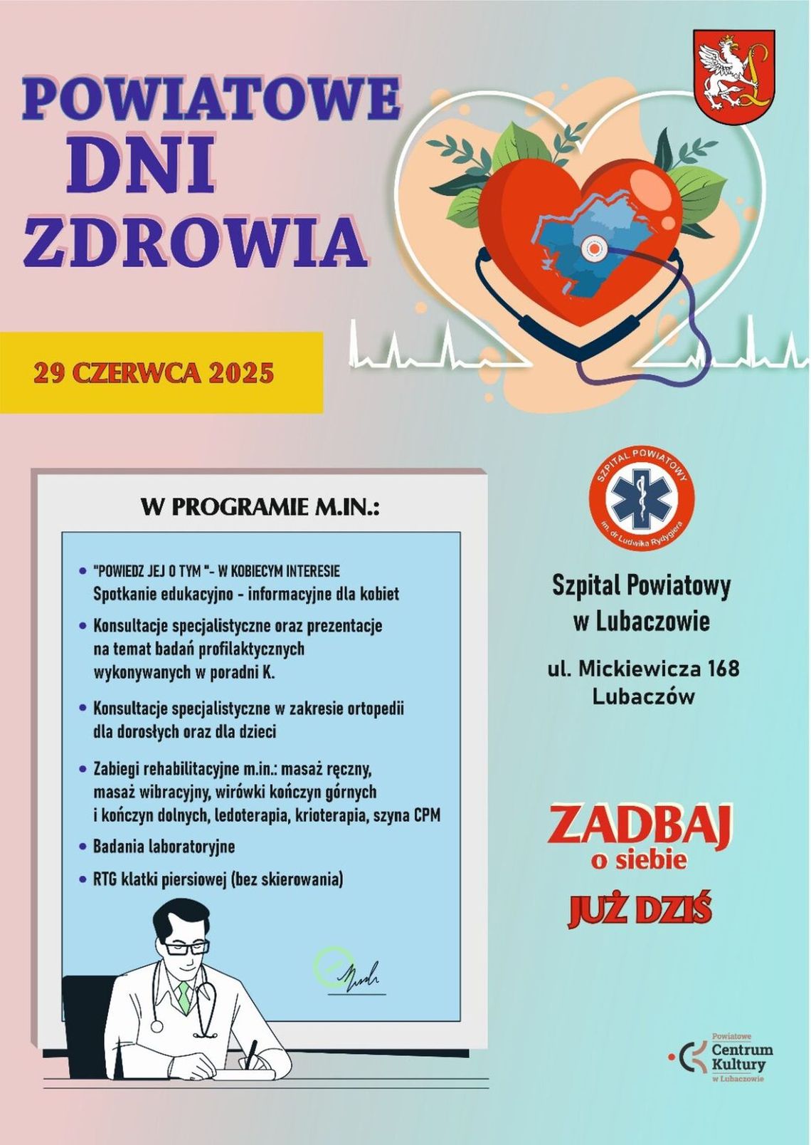 Powiatowe Dni Zdrowia w Lubaczowie ph.„Zadbaj o siebie już dziś”