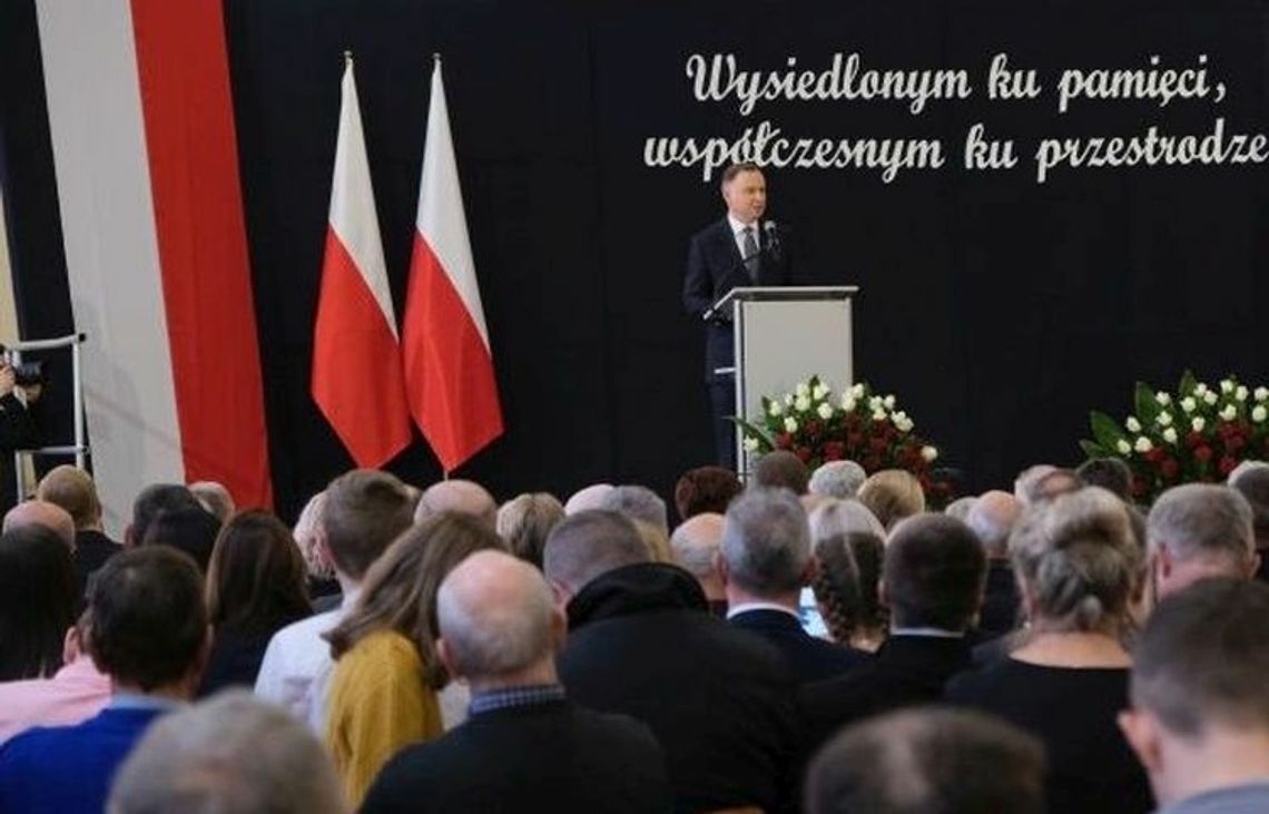 Prezydent RP Andrzej Duda wziął udział w obchodach 80. rocznicy wysiedleń mieszkańców Zamojszczyzny