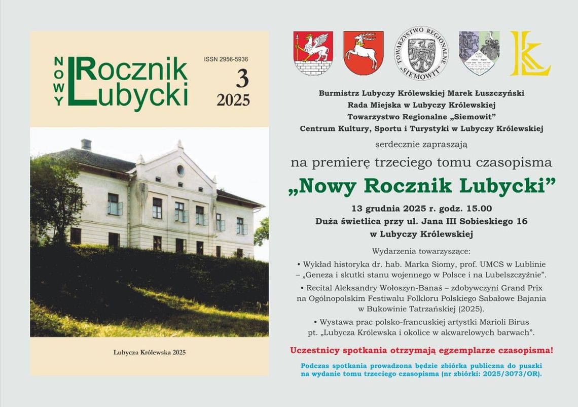 Promocja nowego tomu "Rocznika Lubyckiego" Promocja nowego tomu "Rocznika Lubyckiego"