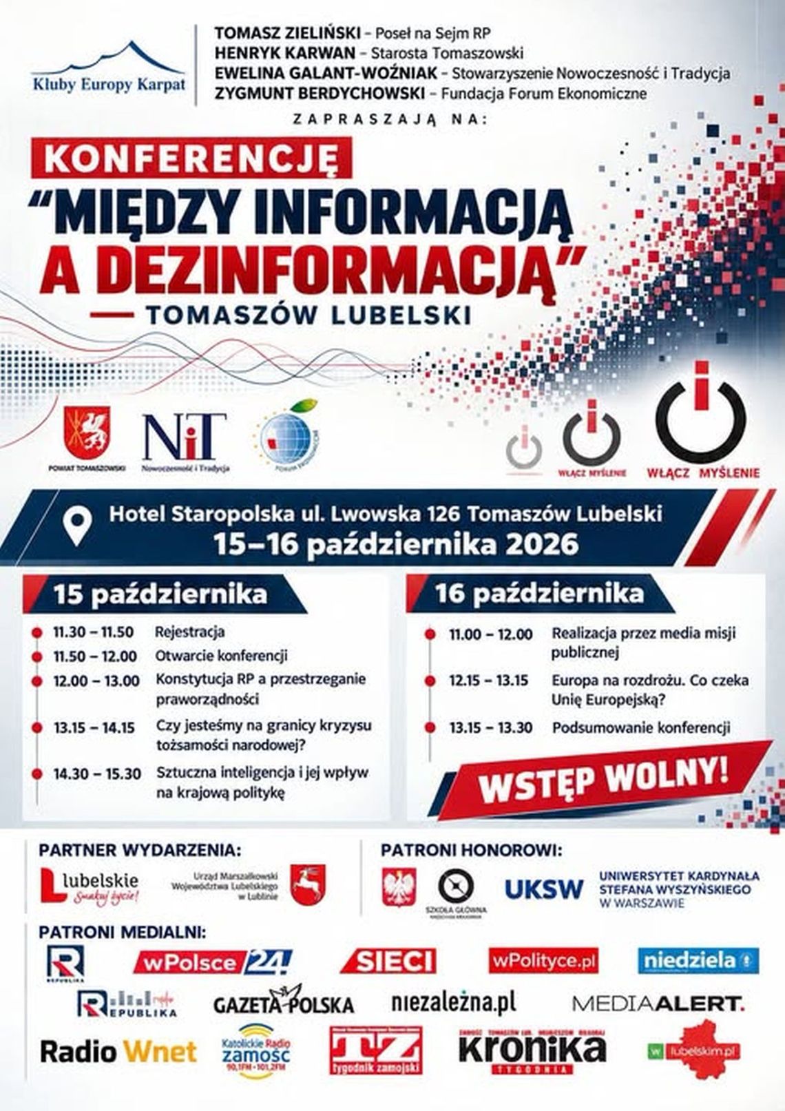 Przed nami kolejna edycja konferencji „Między informacją a dezinformacją” Przed nami kolejna edycja konferencji „Między informacją a dezinformacją”