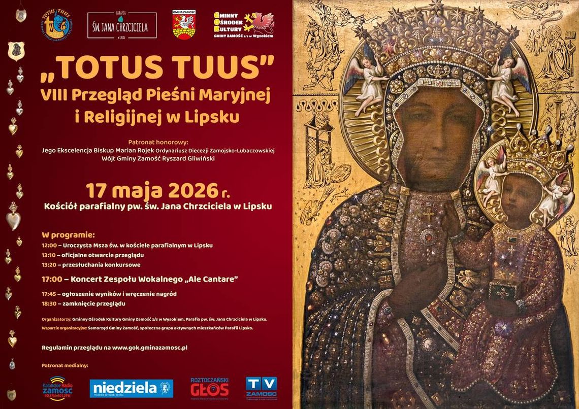Przed nami VIII Przegląd Pieśni Maryjnej i Religijnej "Totus Tuus"