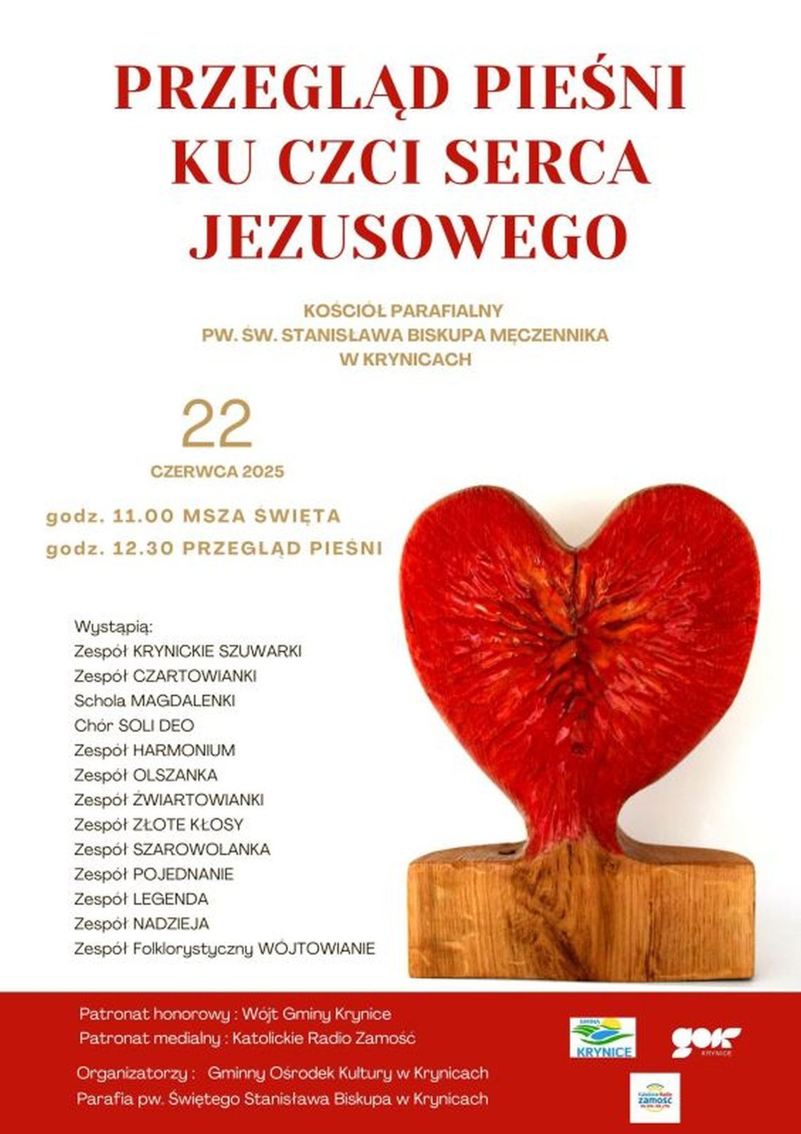 Przegląd Pieśni ku Czci Serca Jezusowego w Krynicach