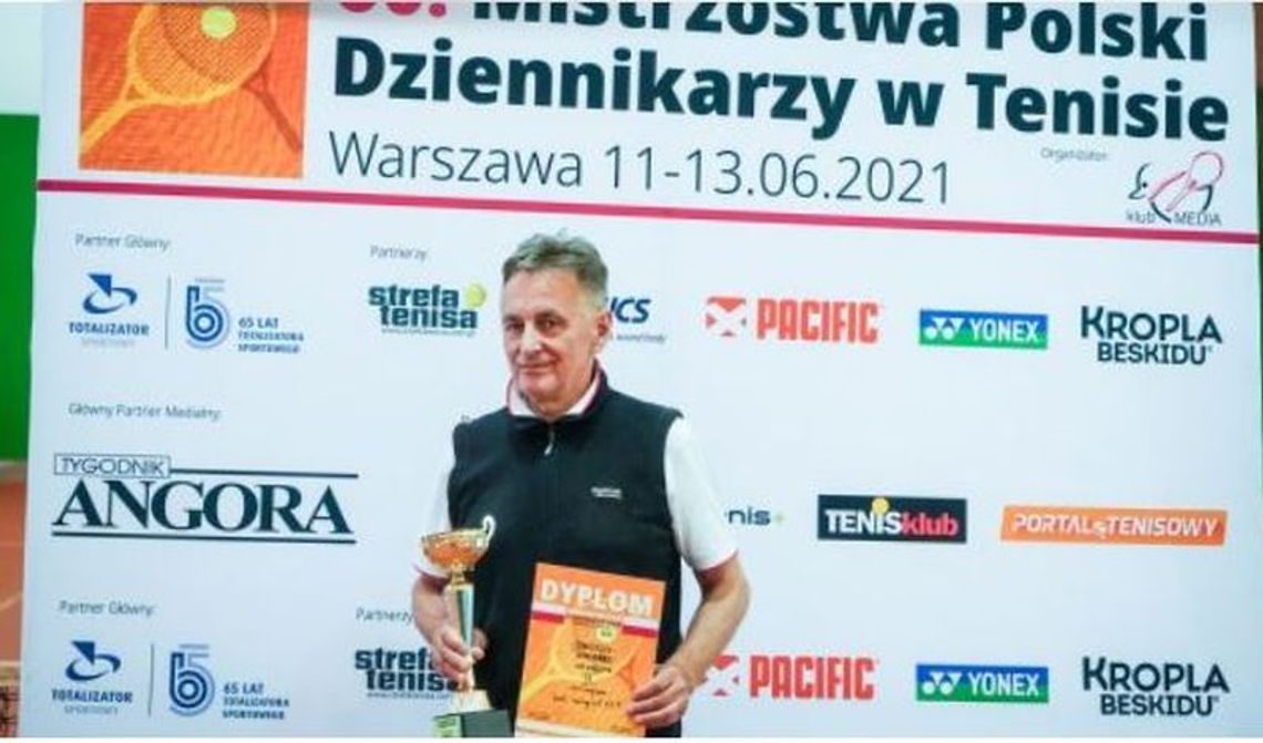 Redaktor Janusz Kawałko zdobył tytuł Wicemistrza Polski Dziennikarzy w tenisie ziemnym