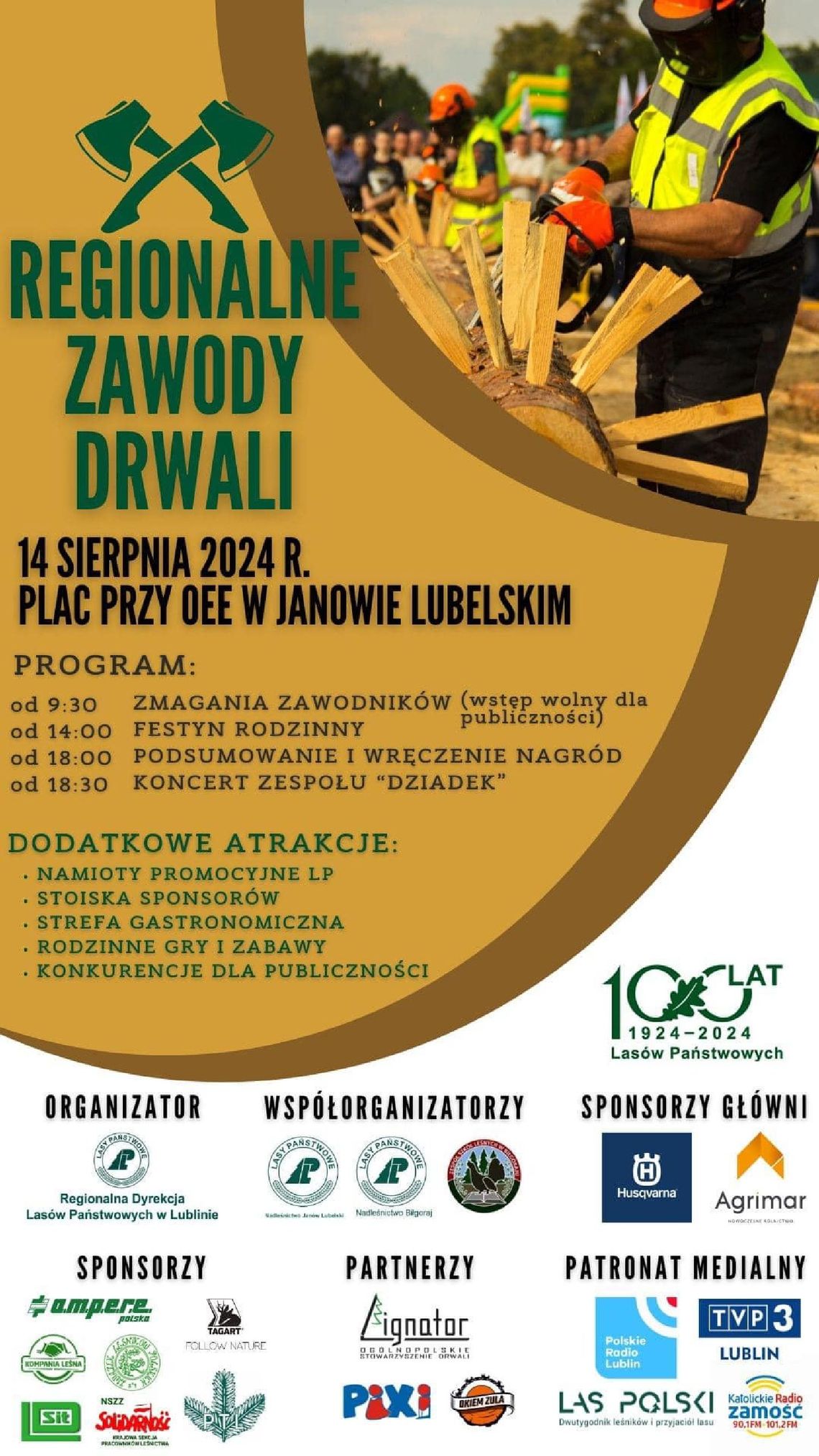 Regionalne Zawody Drwali w Janowie Lubelskim 2024 - relacja