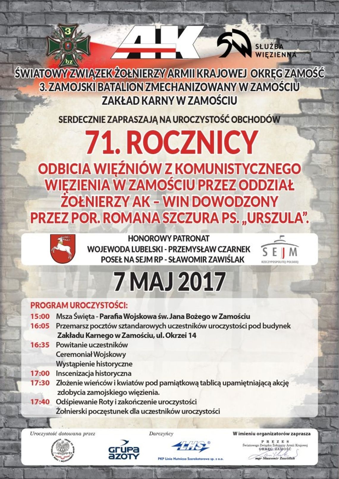 Rocznica odbicia żołnierzy AK z zamojskiego więzienia