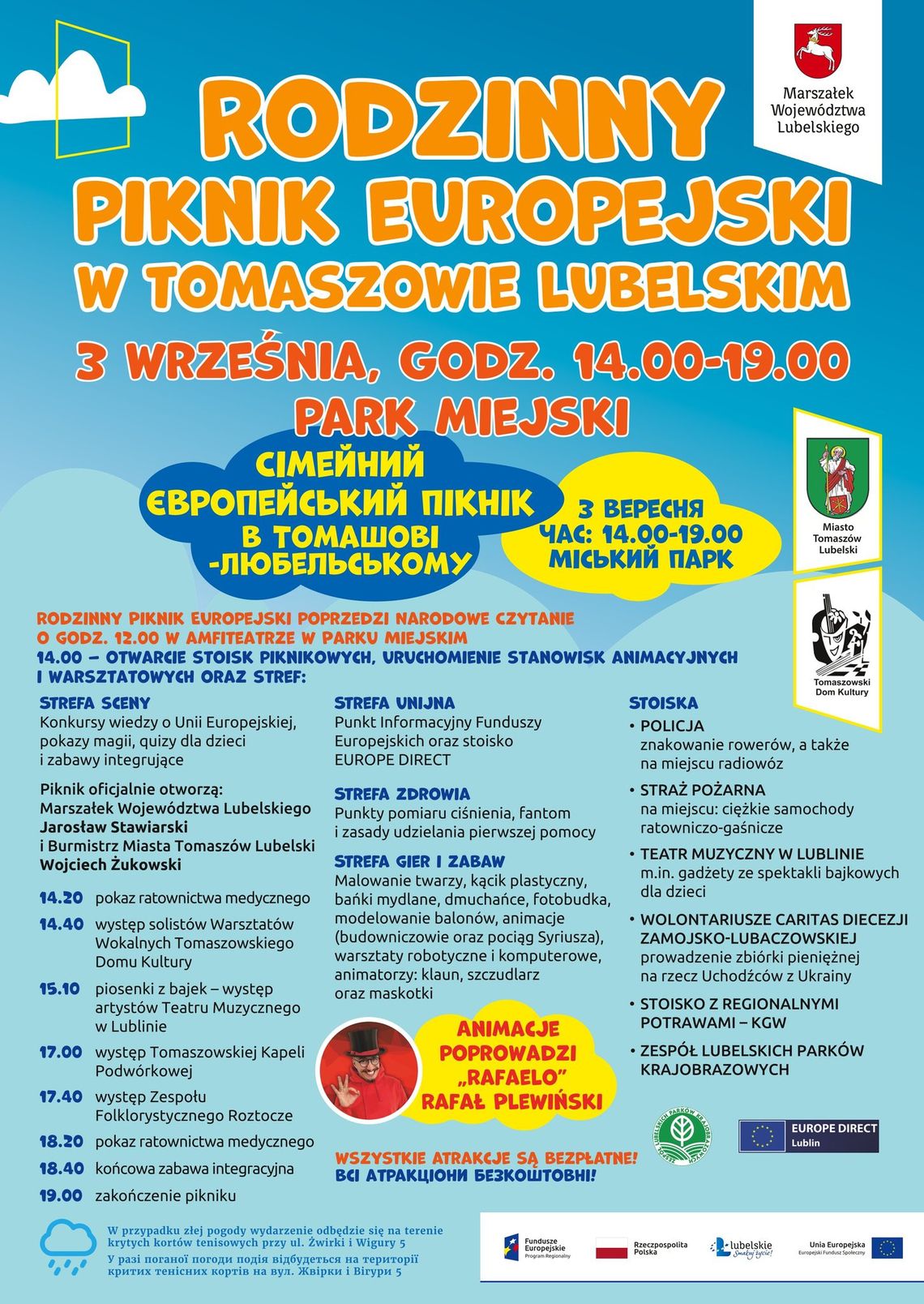 Rodzinny Piknik Europejski i Narodowe Czytanie w Tomaszowie